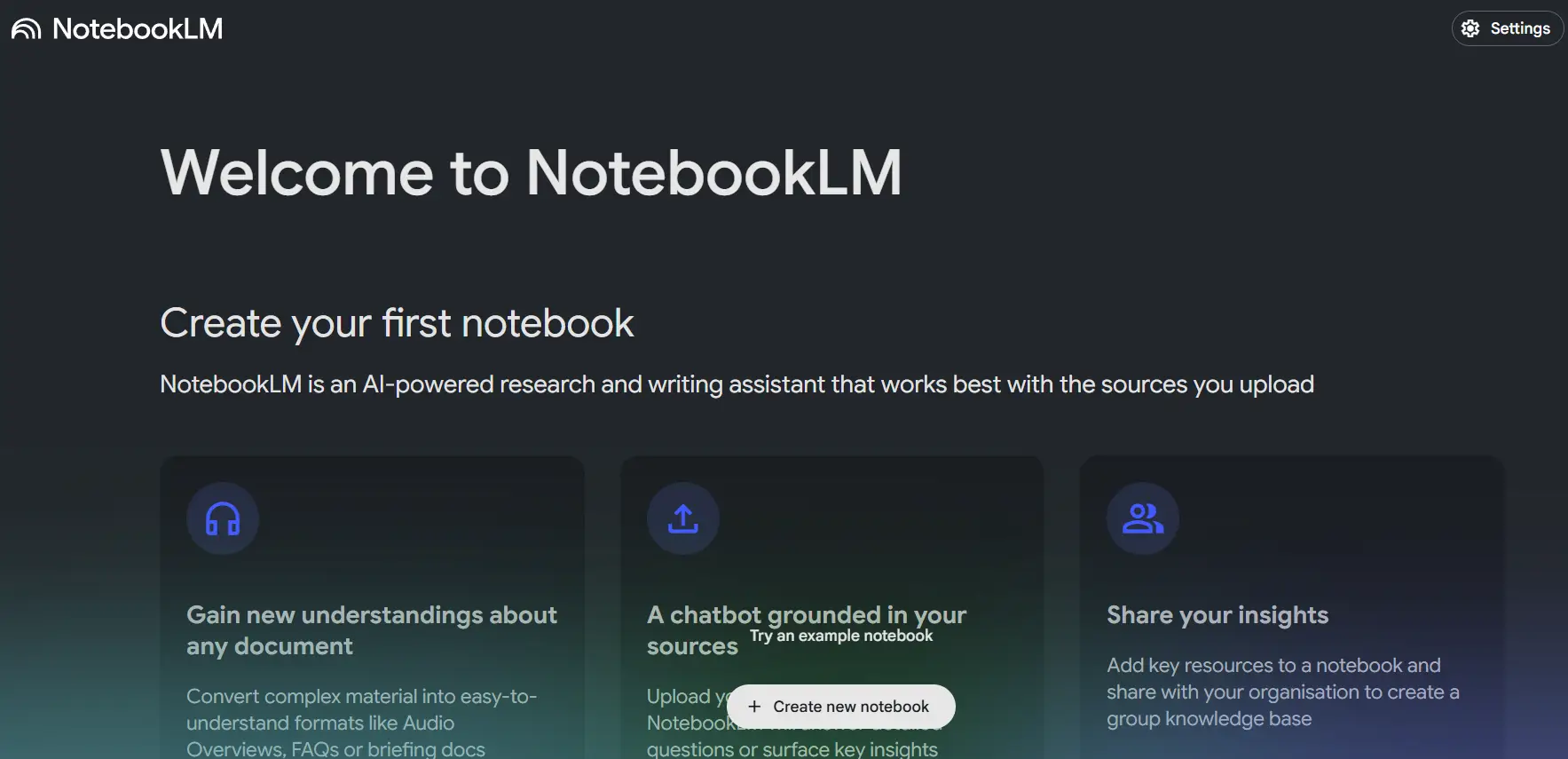 NotebookLM by Google AI tools 